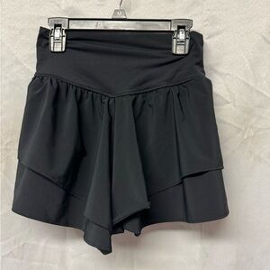 Black Layered Athletic Skort